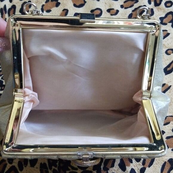 Vtg. Gold Lame Evening Bag, New - Picture 4 of 7